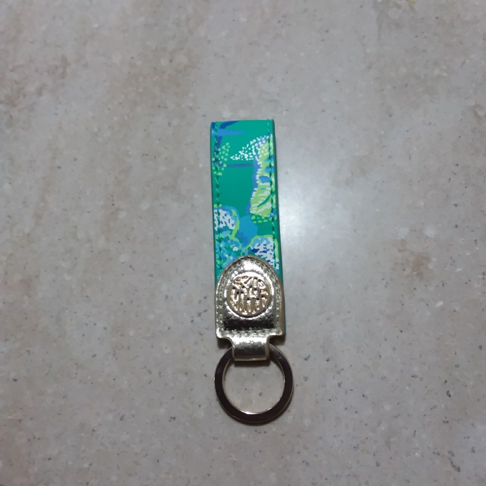 NWOT Lilly Pulitzer Tassel Key Fob in Botanical Green A Flutter